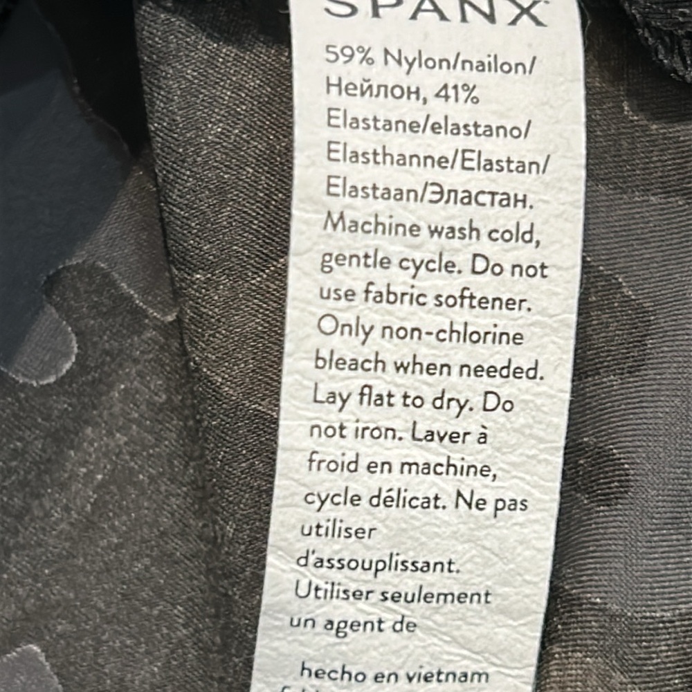 SPANX Sunshine Shorts 6” Gray Black Camo Pull-On 4 Way Stretch UPF Quick Dry XL - Picture 7 of 12